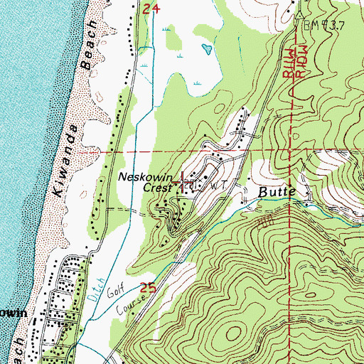 Topographic Map of Neskowin Crest, OR