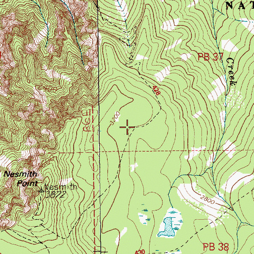 Topographic Map of Nesmith Point Trail, OR