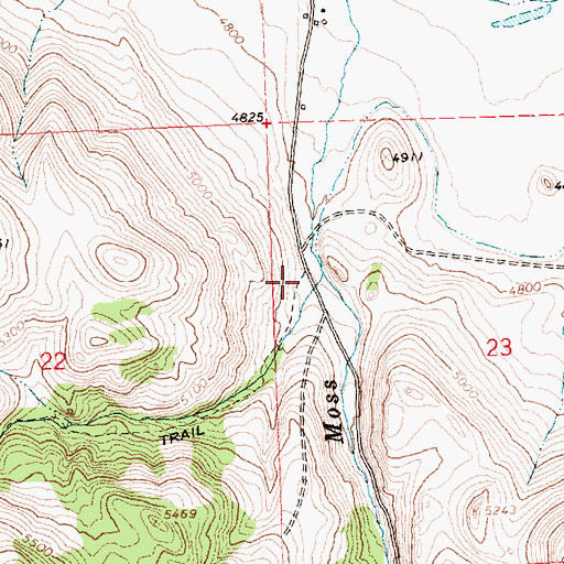 Topographic Map of Newell Creek, OR