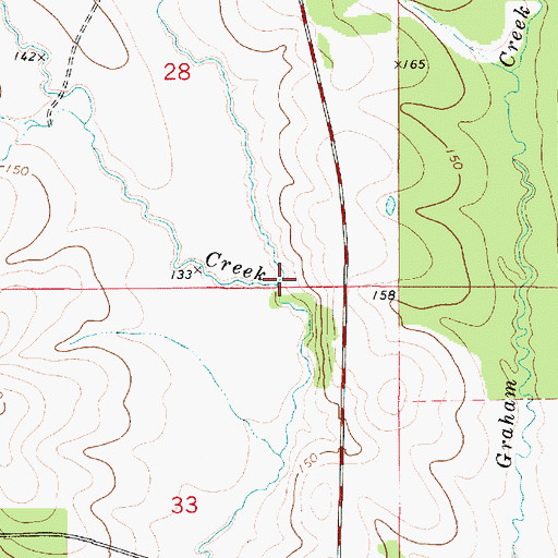 Topographic Map of Bokok Creek, AL