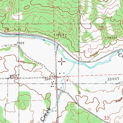 Topographic Map of Newsome Creek, OR