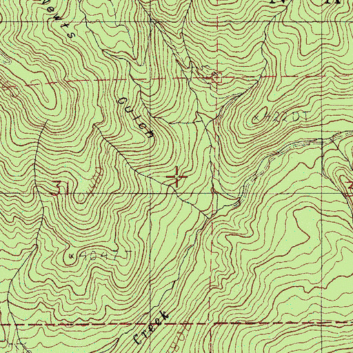 Topographic Map of Newt Gulch, OR