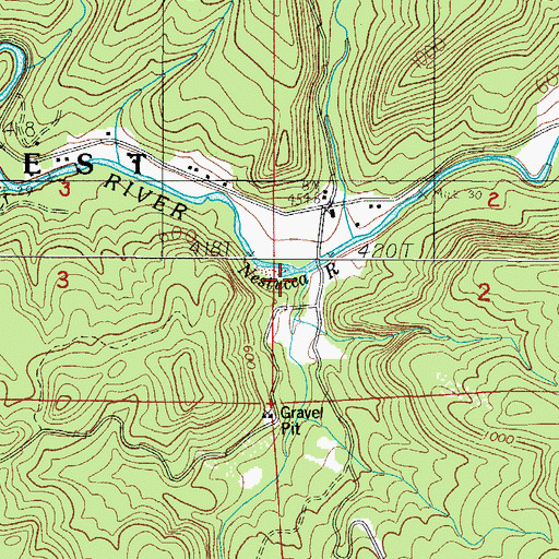 Topographic Map of Niagara Creek, OR