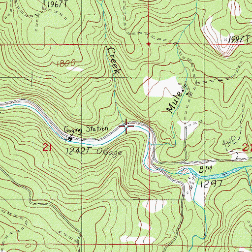 Topographic Map of Nichols Creek, OR