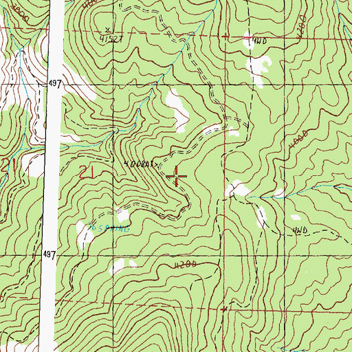 Topographic Map of Negro Knob Trail (historical), OR