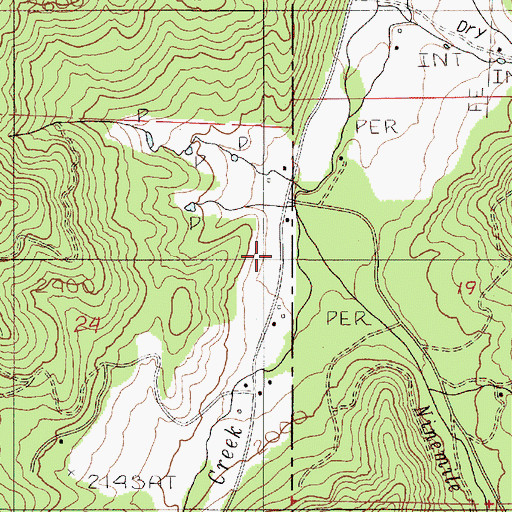 Topographic Map of Ninemile Creek, OR