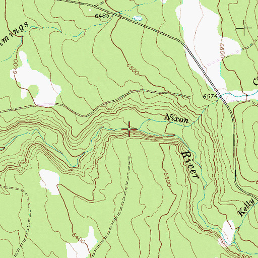 Topographic Map of Nixon Creek, OR