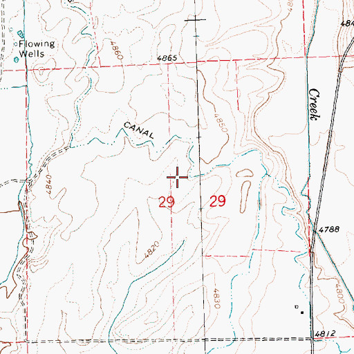 Topographic Map of Number Six Canal, OR