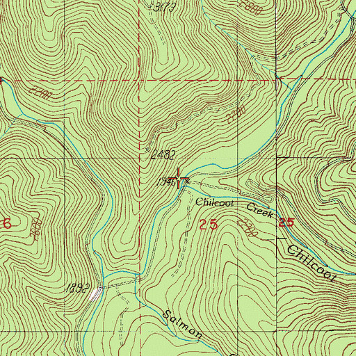 Topographic Map of No Man Shelter, OR