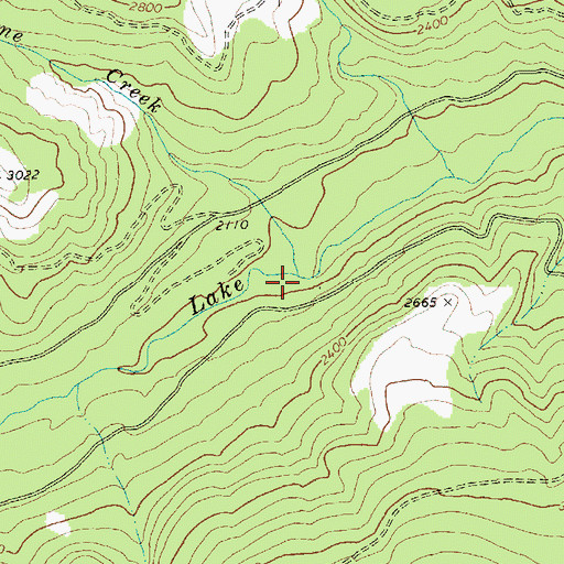 Topographic Map of No Name Creek, OR