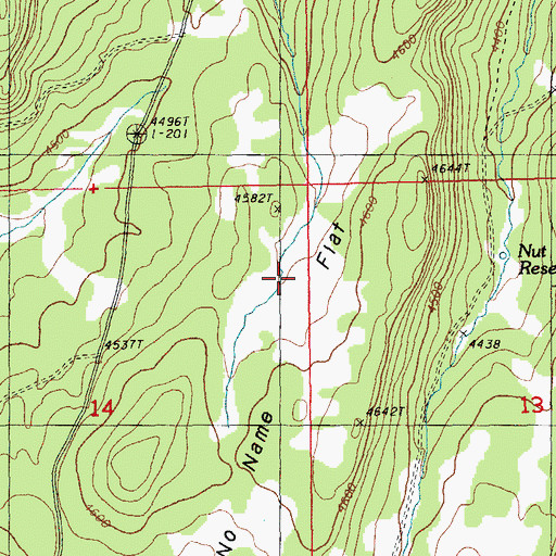Topographic Map of No Name Flat, OR