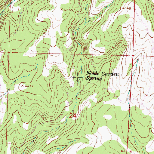 Topographic Map of Noble Garden Spring, OR