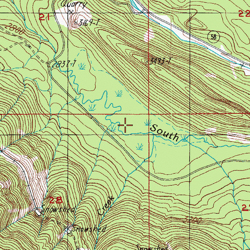 Topographic Map of Noisy Creek, OR