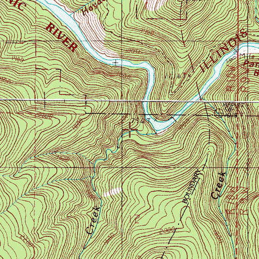 Topographic Map of Nome Creek, OR