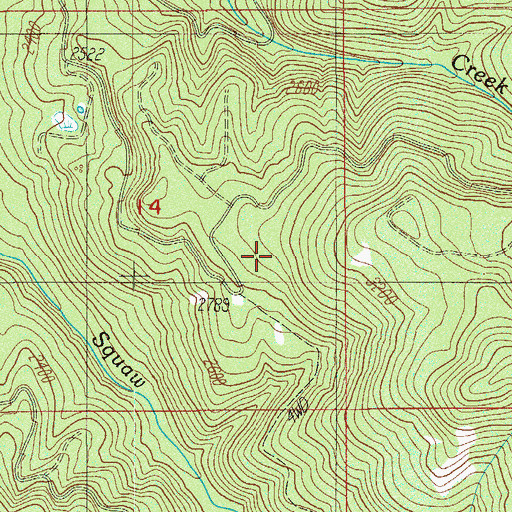 Topographic Map of North and South Trail, OR