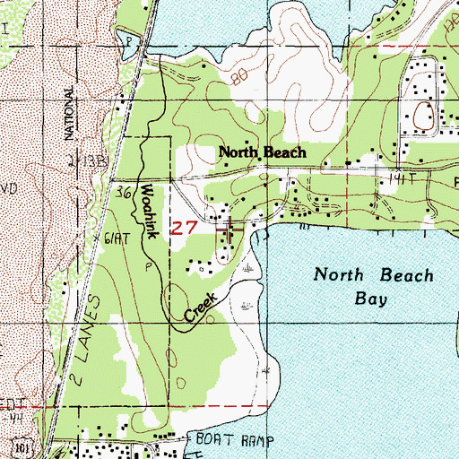 Topographic Map of North Beach, OR