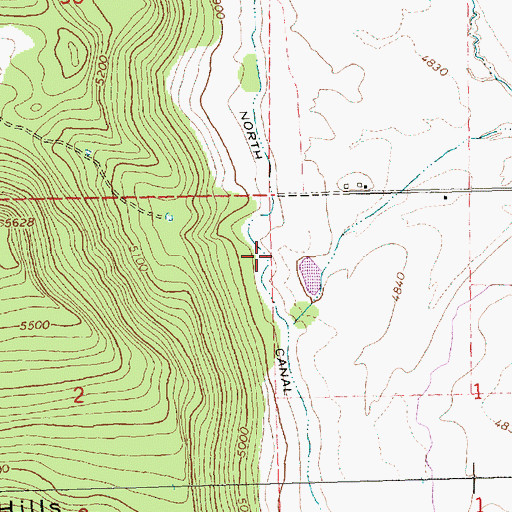 Topographic Map of North Canal, OR