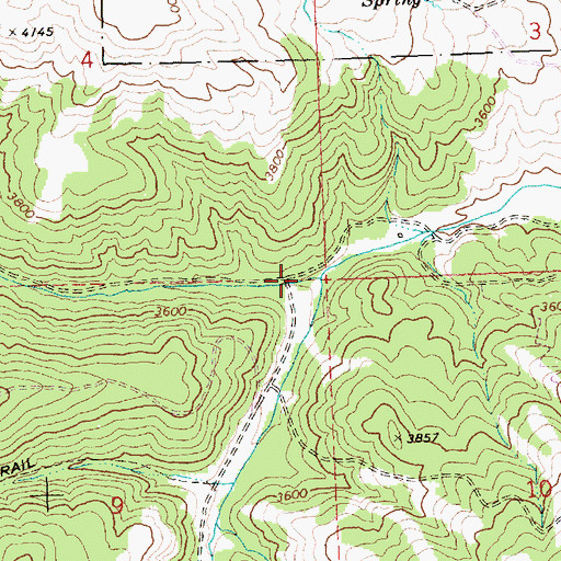 Topographic Map of North Fork Bear Creek, OR