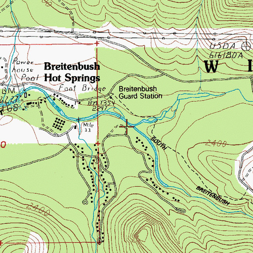 Topographic Map of North Fork Breitenbush River, OR