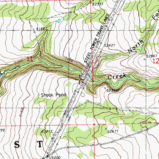 Topographic Map of North Fork Chocktoot Creek, OR