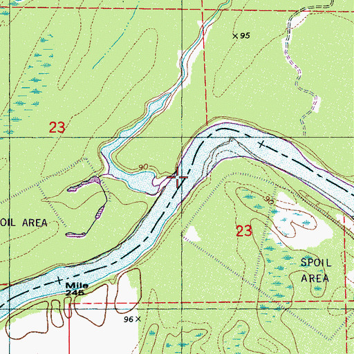 Topographic Map of Boligee Creek, AL