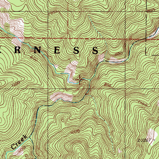 Topographic Map of North Fork Collier Creek, OR