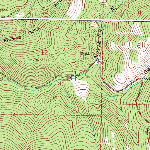 Topographic Map of North Fork Deardorff Creek, OR