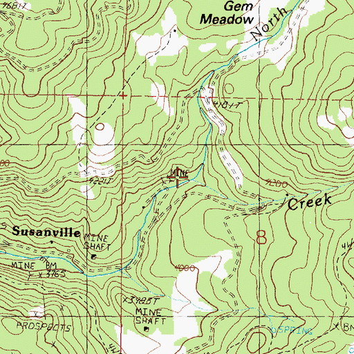 Topographic Map of North Fork Elk Creek, OR
