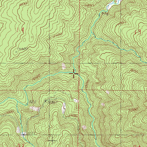 Topographic Map of North Fork Elk River, OR