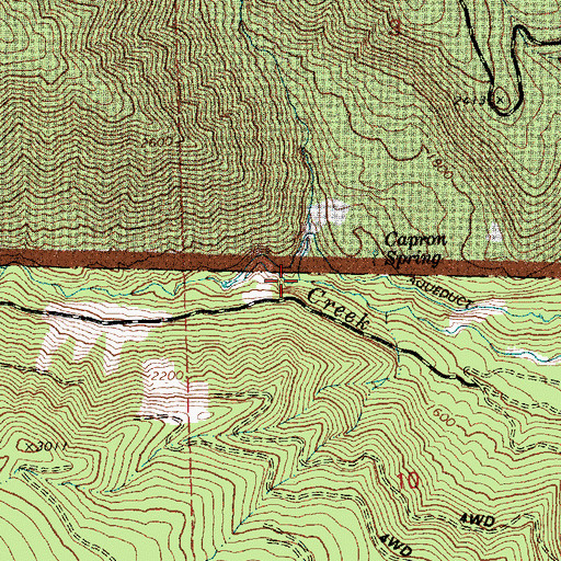 Topographic Map of North Fork Green Point Creek, OR