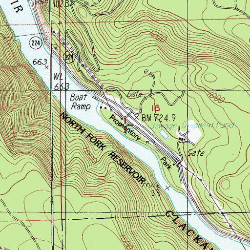 Topographic Map of North Fork Guard Station, OR