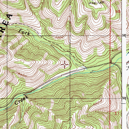 Topographic Map of North Fork Gumboot Creek, OR
