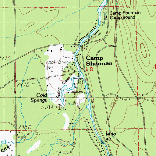 Topographic Map of North Fork Lake Creek, OR