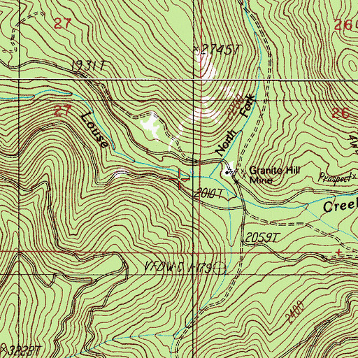 Topographic Map of North Fork Louse Creek, OR