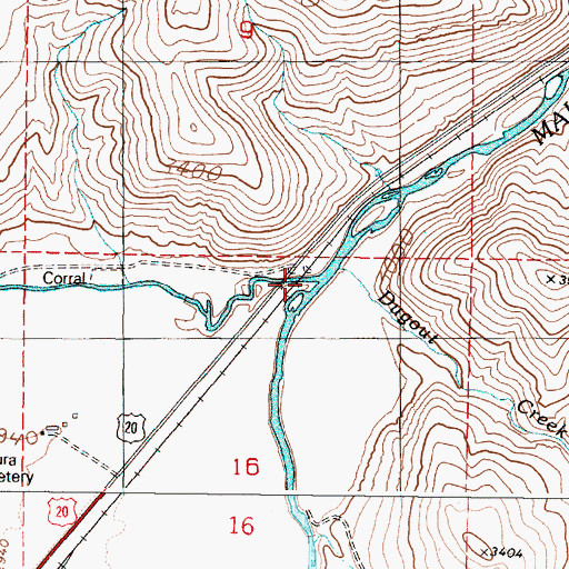 Topographic Map of North Fork Malheur River, OR