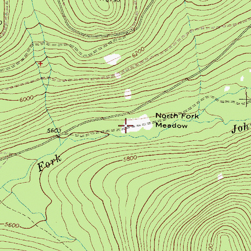 Topographic Map of North Fork Meadow, OR