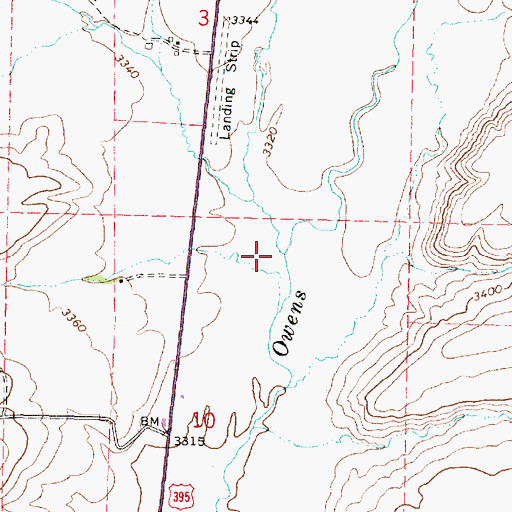 Topographic Map of North Fork Owens Creek, OR