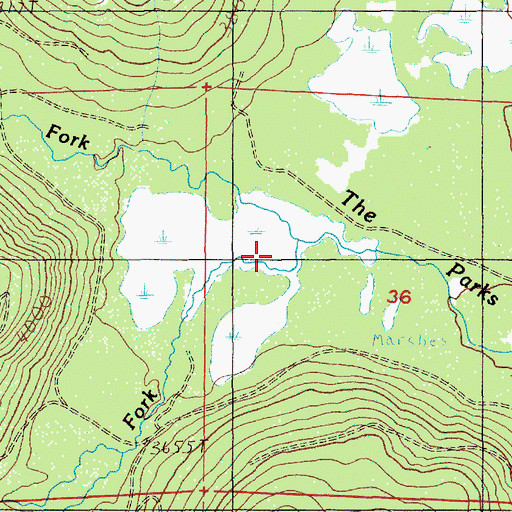 Topographic Map of North Fork Park Creek, OR