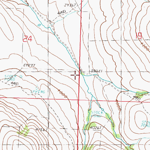 Topographic Map of North Fork Pass Creek, OR