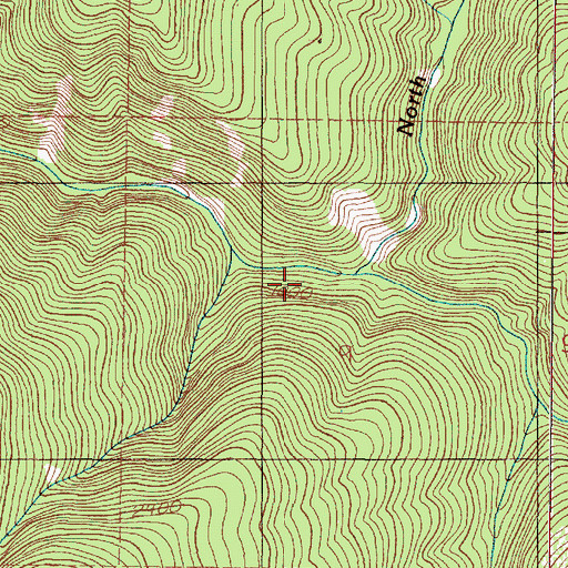 Topographic Map of North Fork Silver Creek, OR