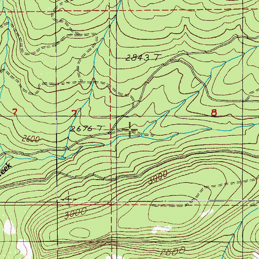 Topographic Map of North Fork Simpson Creek, OR