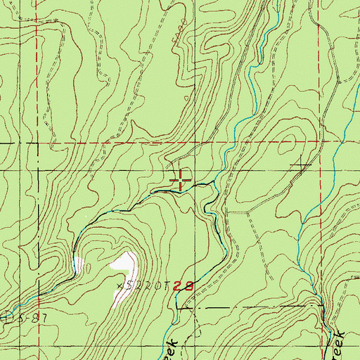 Topographic Map of North Fork Whychus Creek, OR
