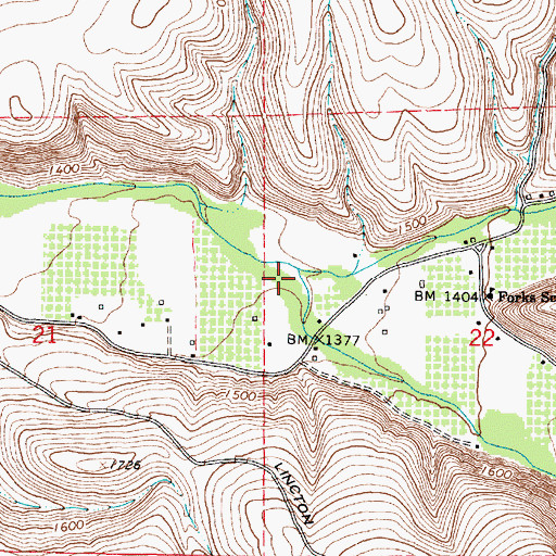 Topographic Map of North Fork Walla Walla River, OR