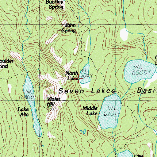 Topographic Map of North Lake, OR