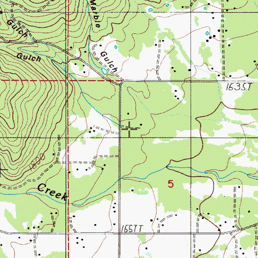 Topographic Map of North Marble Gulch, OR