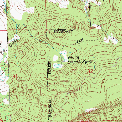 Topographic Map of North Pisgah Spring, OR