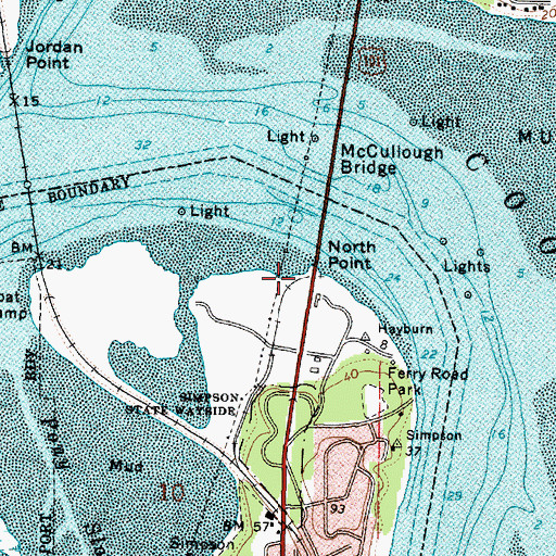 Topographic Map of North Point, OR
