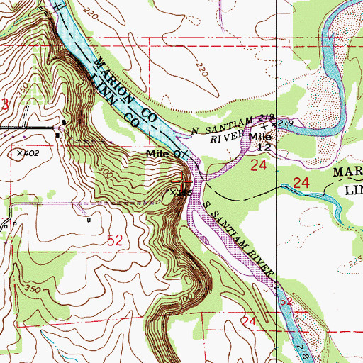 Topographic Map of North Santiam River, OR