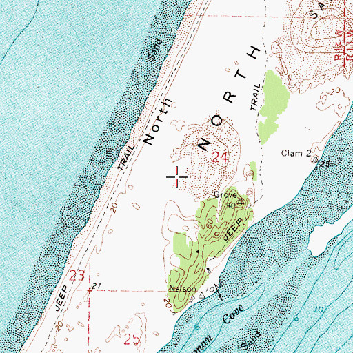 Topographic Map of North Spit, OR