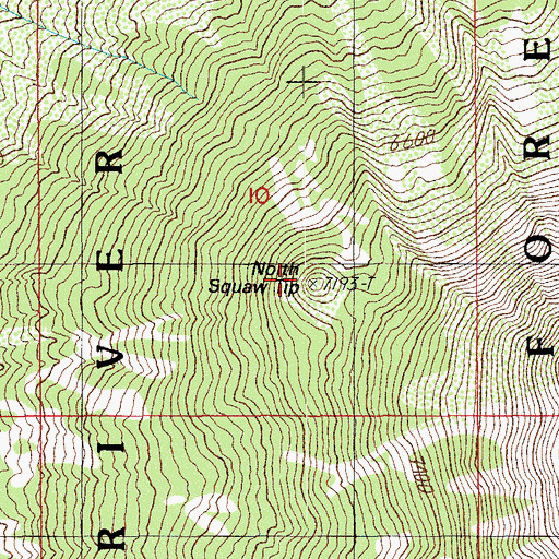 Topographic Map of North Squaw Tip, OR
